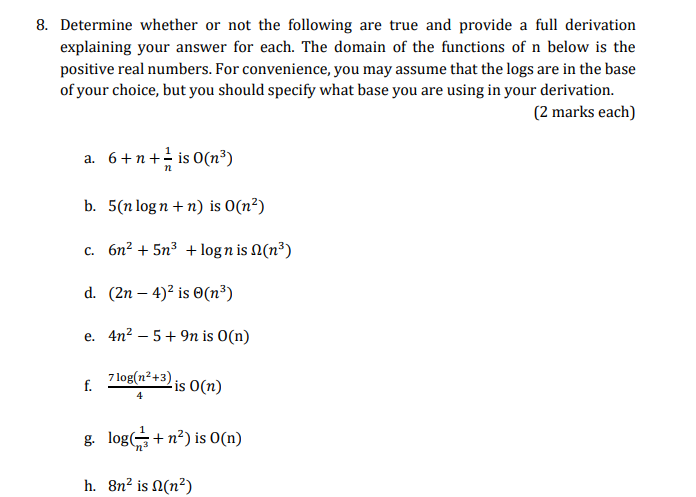 solved-8-determine-whether-or-not-the-following-are-true-chegg