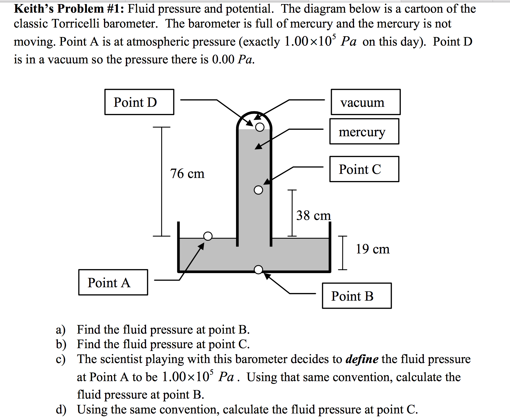 Solved Keith?s Problem #1: Fluid pressure and potential. The | Chegg.com