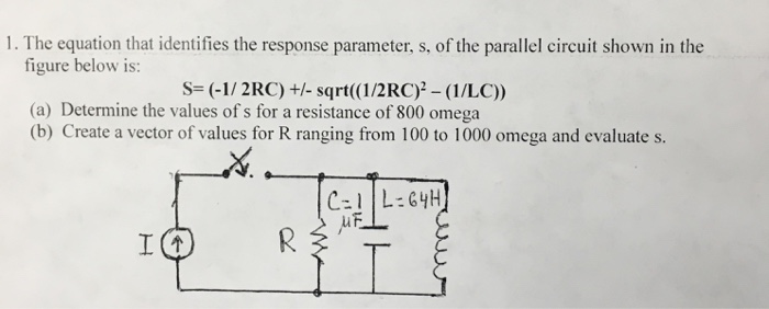 Solved The equation that identifies the response parameter, | Chegg.com