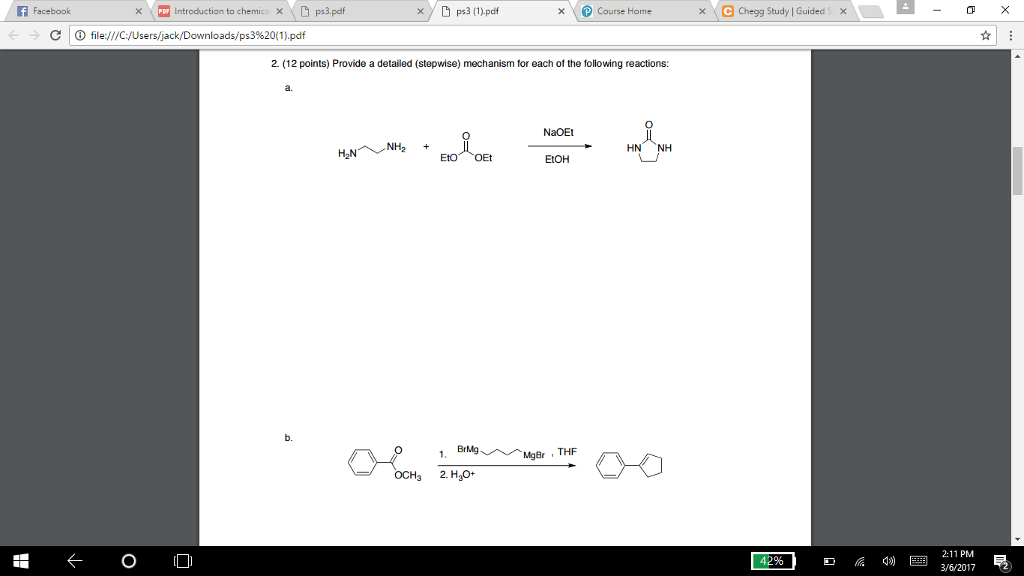 Solved Provide a detailed (stepwise)mechanism for each of | Chegg.com