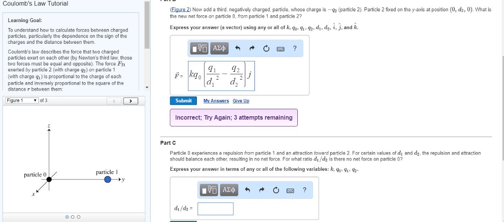 Solved Coulomb's Law Tutorial (Eigure 2) Now add a third, | Chegg.com