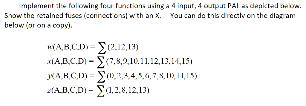 Solved Implement the following four functions using a 4 | Chegg.com