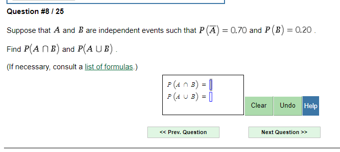 Solved Suppose That A And B Are Independent Events Such That | Chegg.com