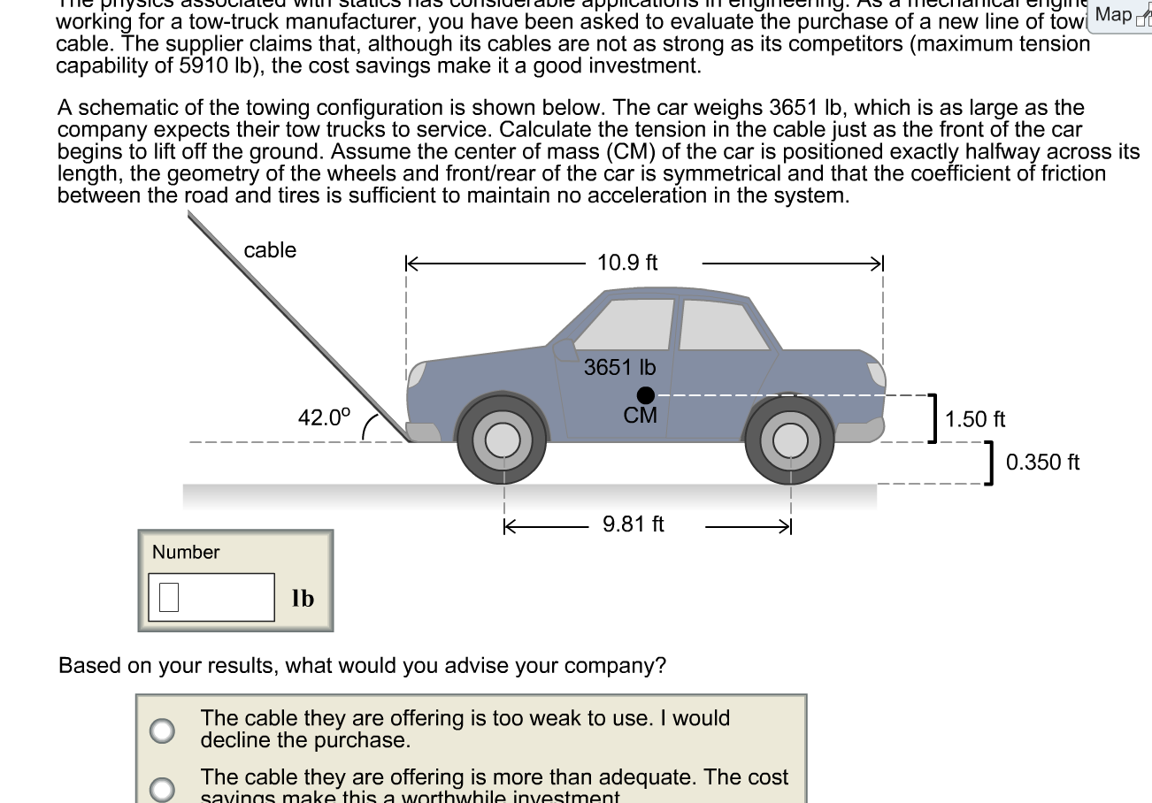 Solved: A Schematic Of The Towing Configuration Is Shown B... | Chegg.com