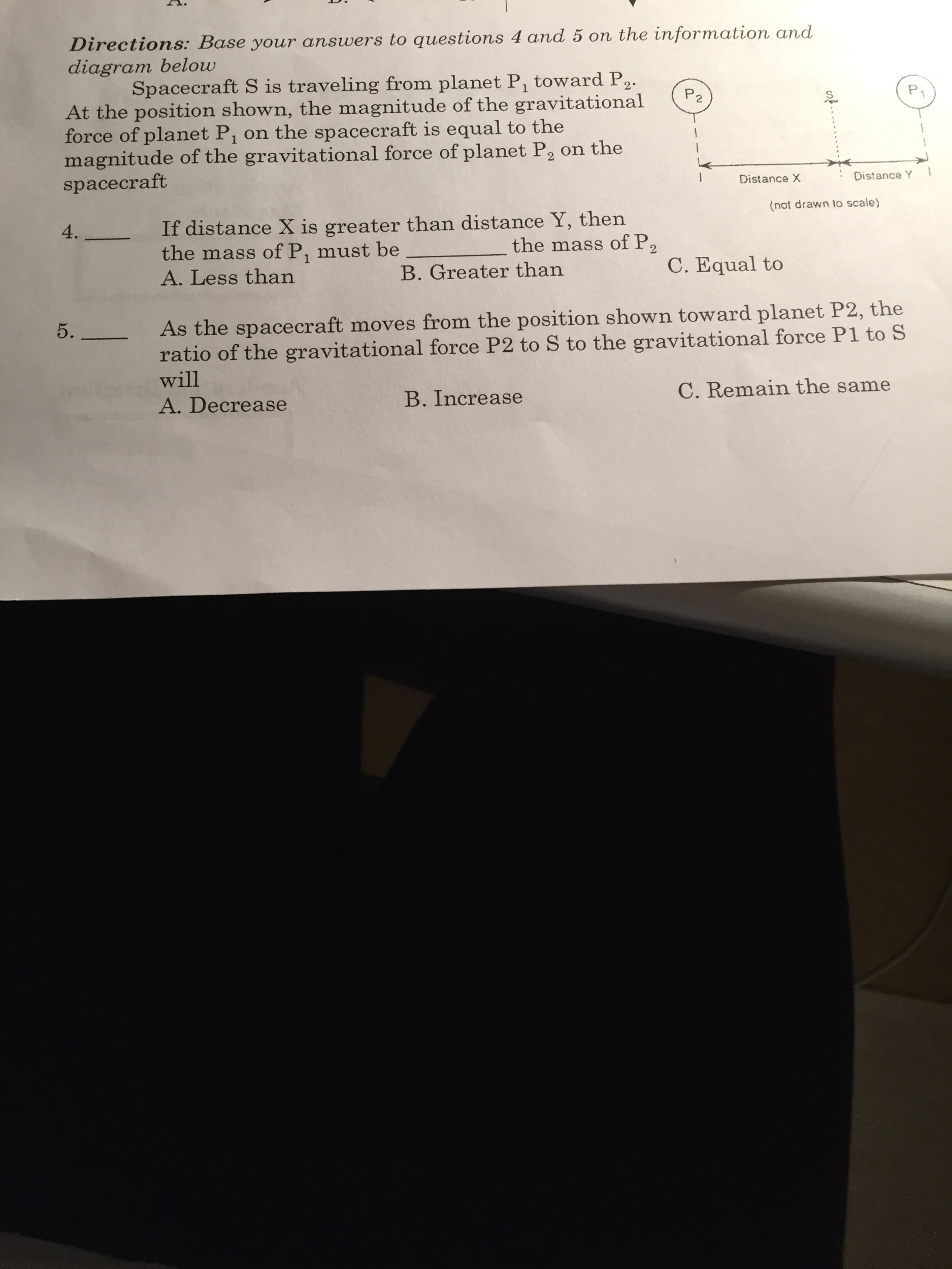 Solved Directions: Base your answers to questions 4 and 5 on | Chegg.com