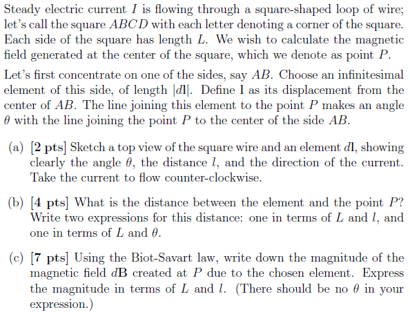 solved-steady-electric-current-i-is-flowing-through-a-chegg