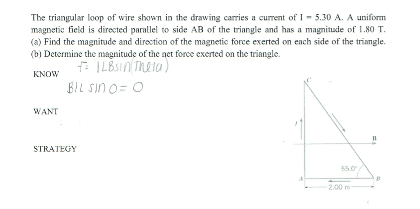 Solved The triangular loop of wire shown in the drawing | Chegg.com