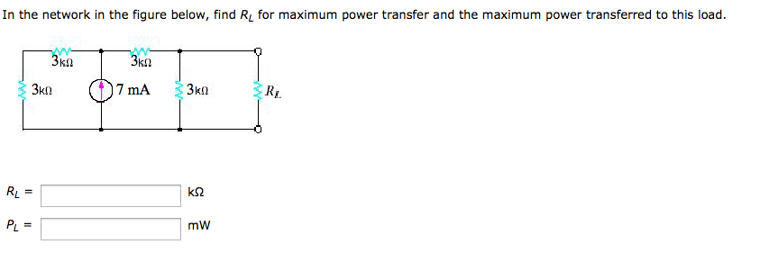 Solved In the network in the figure below, find RL for | Chegg.com