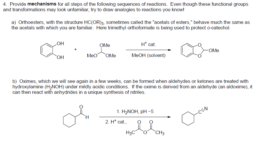 Solved Provide Mechanisms For All Steps Of The Following 