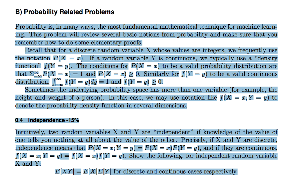 Solved B) Probability Related Problems Probability Is, In | Chegg.com