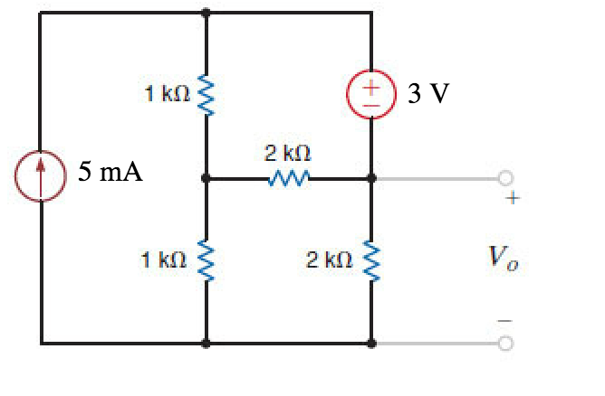 Solved Find Vo in the network in the figure using nodal | Chegg.com