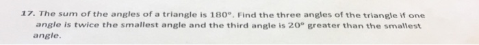 the sum of angles in a triangle is 180 degree