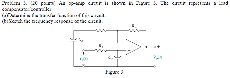 Solved An op-amp circuit is shown in Figure 3. The circuit | Chegg.com