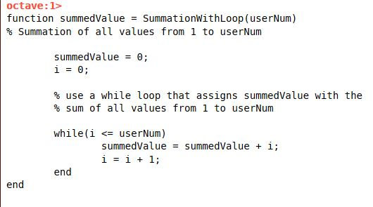 (Solved Homework): Write a while loop that assigns summedValue with the ...