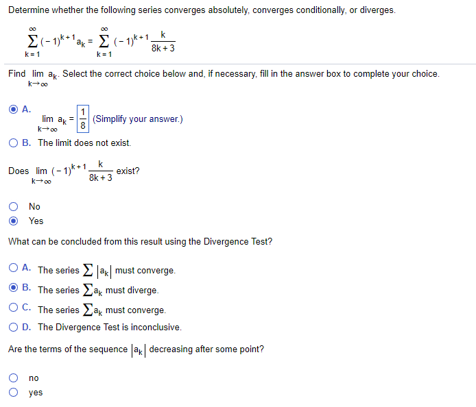 Solved Determine Whether The Following Series Converges | Chegg.com