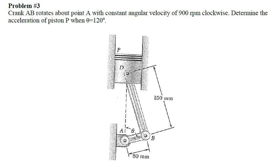 Solved Crank AB rotates about point A with constant angular | Chegg.com