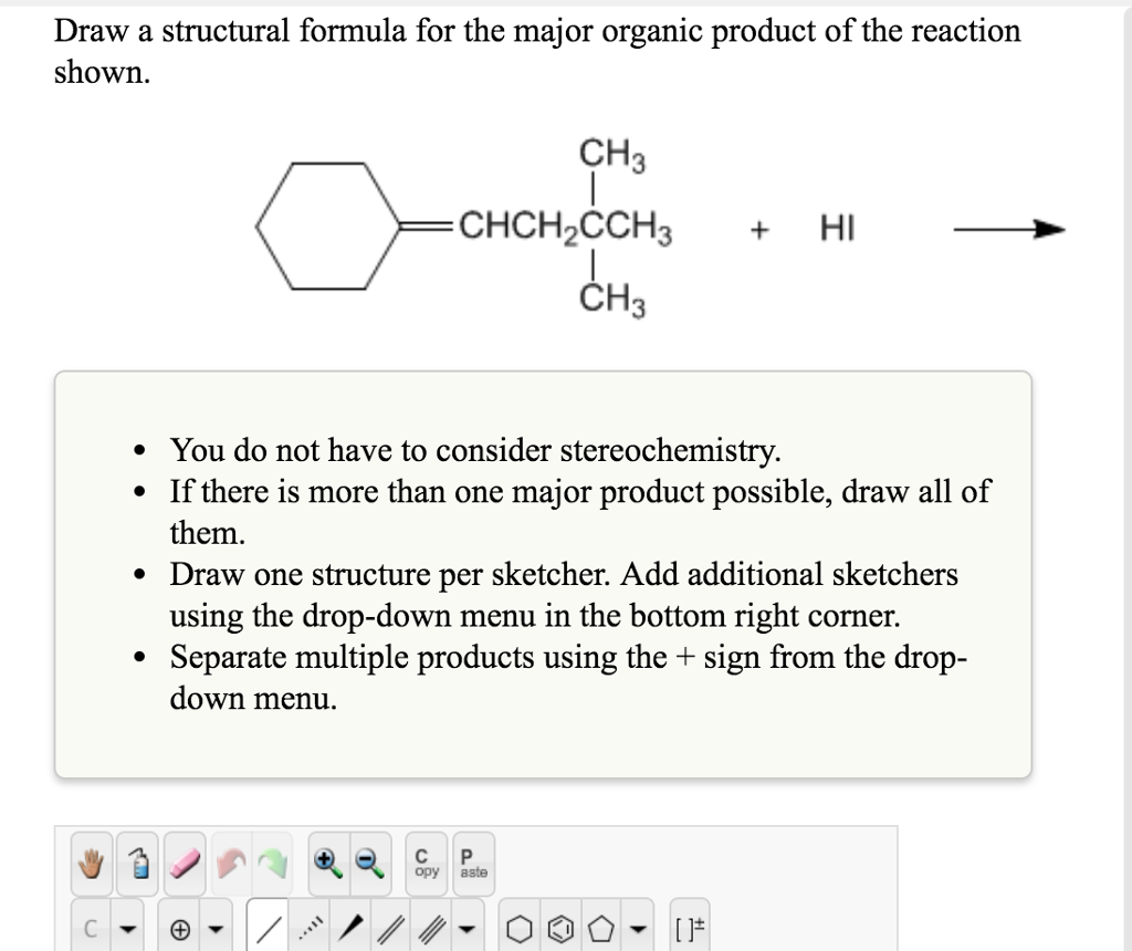 Draw The Major Organic Product For The Reaction Shown