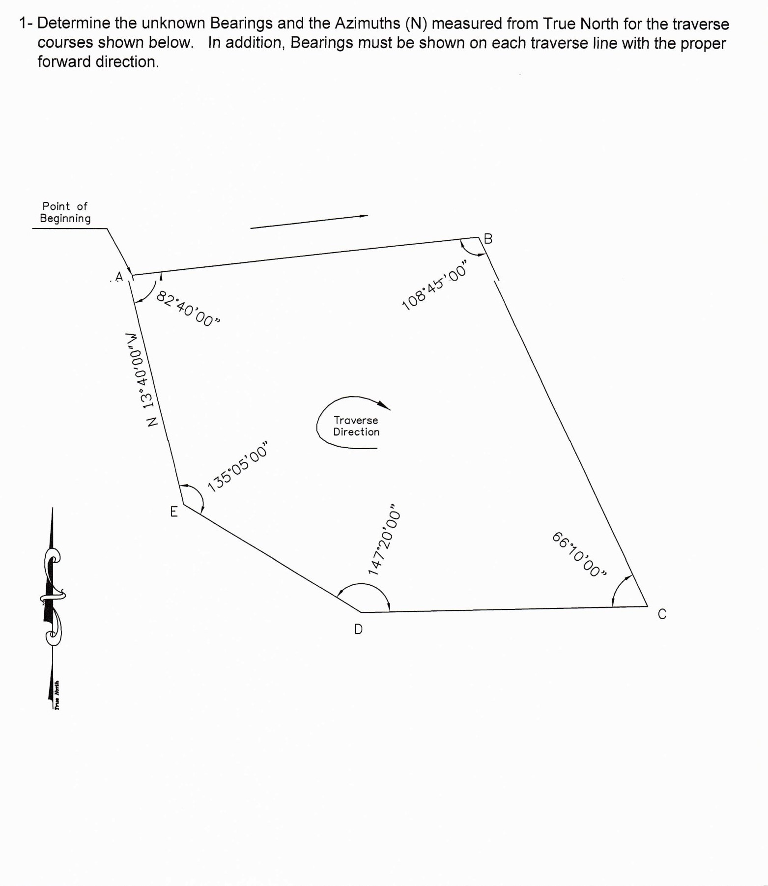 Solved Find the forward bearings back bearings and find the