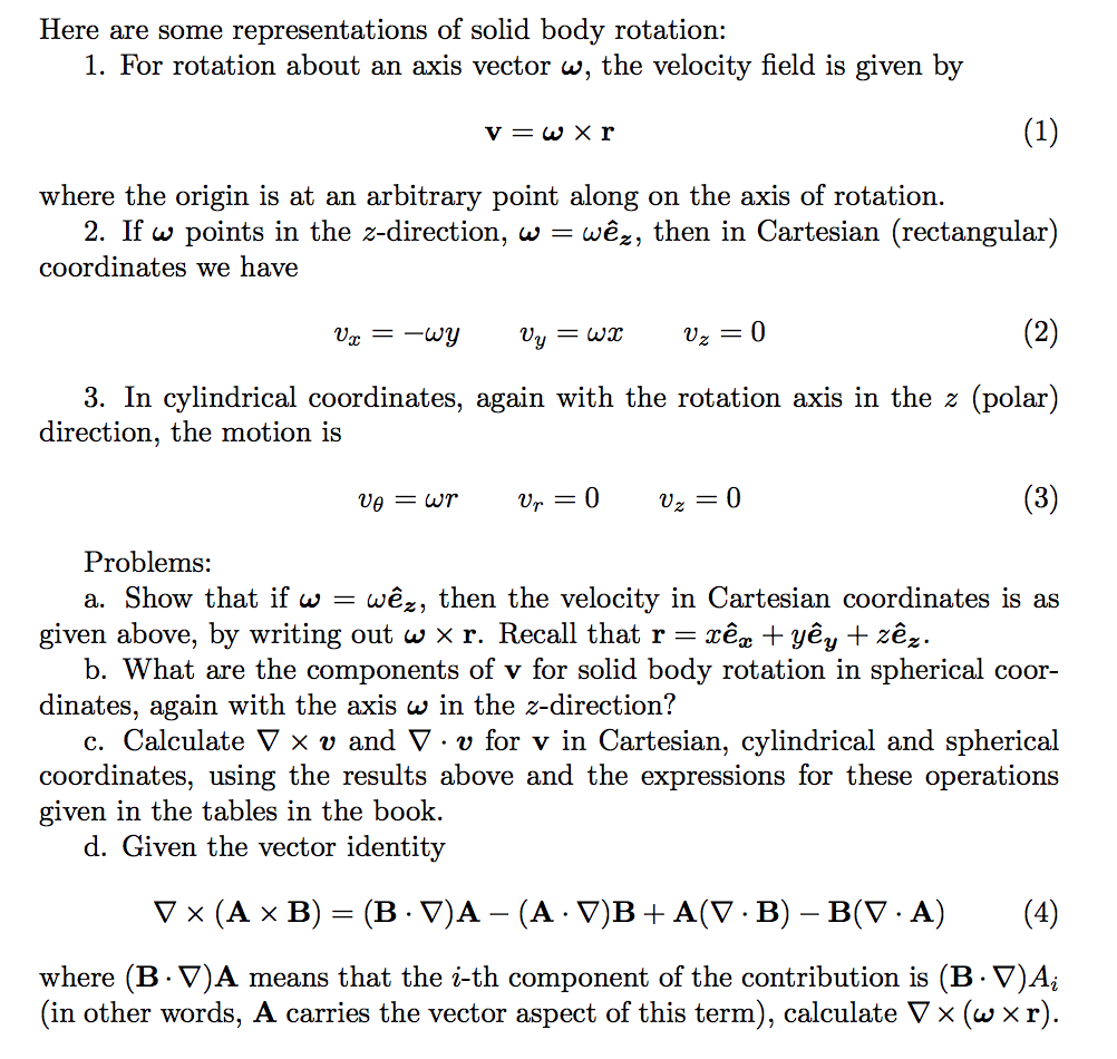 Solved Here are some representations of solid body rotation: | Chegg.com