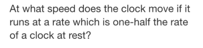 Solved At What Speed Does The Clock Move If It Runs At A | Chegg.com