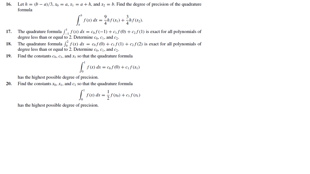 Solved Let h = (b-a)/3, xo = a, x,-a + h, and x2 = b. Find | Chegg.com