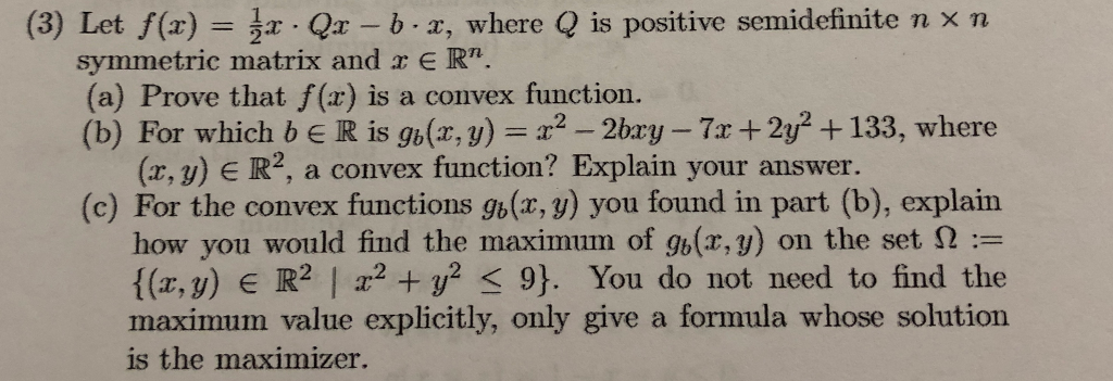 Solved (3) Let f(x) = x - Q.x - b-a, where Q is positive | Chegg.com