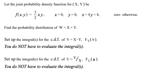 Solved Let the joint probability density function for (X, Y) | Chegg.com