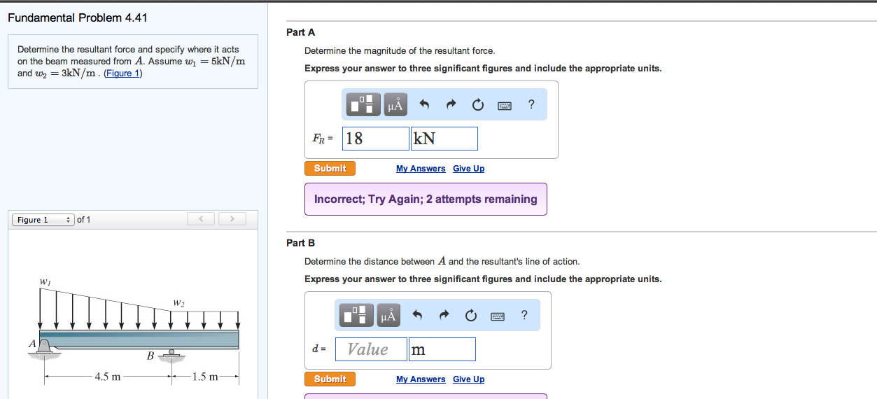 Solved Fundamental Problem 4.41 Part A Determine the | Chegg.com