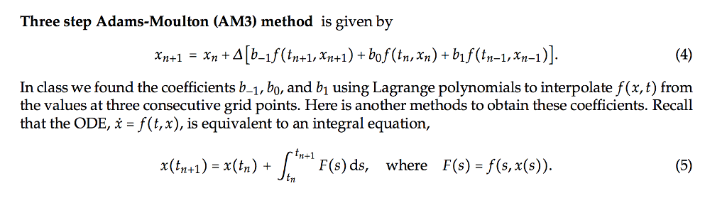 Three step Adams-Moulton (AM3) method is given by In | Chegg.com