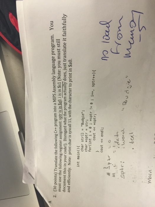 Solved Translate the following C++ program into a MIPS | Chegg.com