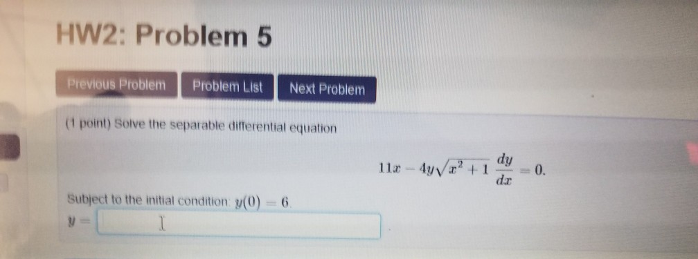 Solved 1 Point The Solution Of A Certain Differential