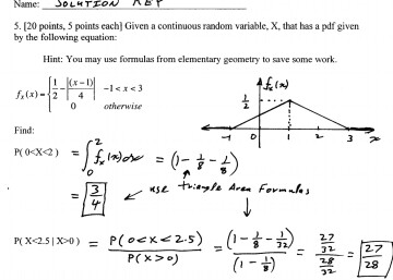 Solved Name S. [20 points, 5 points each] Given a continuous | Chegg.com