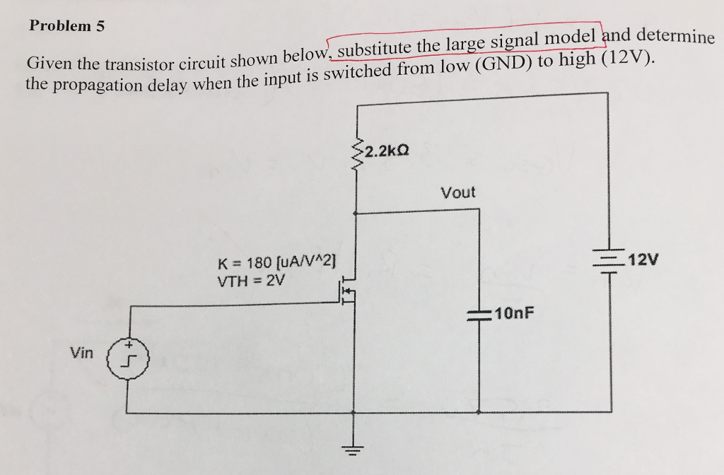 Solved Given the transistor circuit shown below, substitute