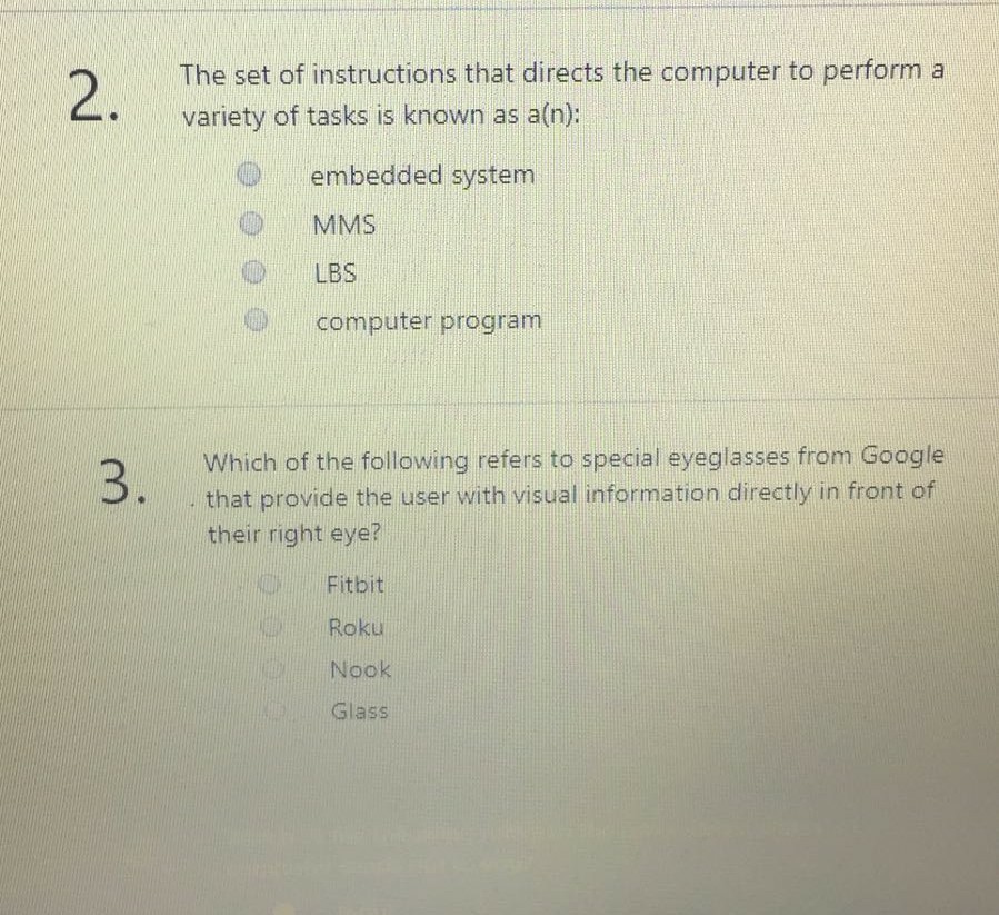 Solved The set of instructions that directs the computer to | Chegg.com
