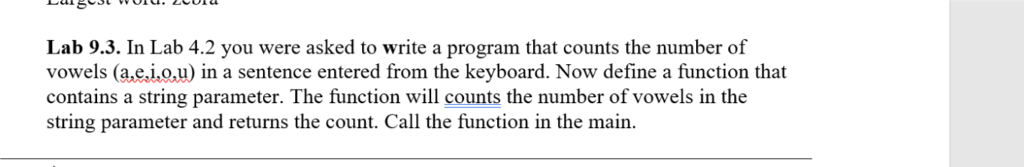 Solved Lab 9.3. In Lab 4.2 you were asked to write a program | Chegg.com