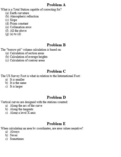 Solved Problem A What is a Total Station capable of | Chegg.com