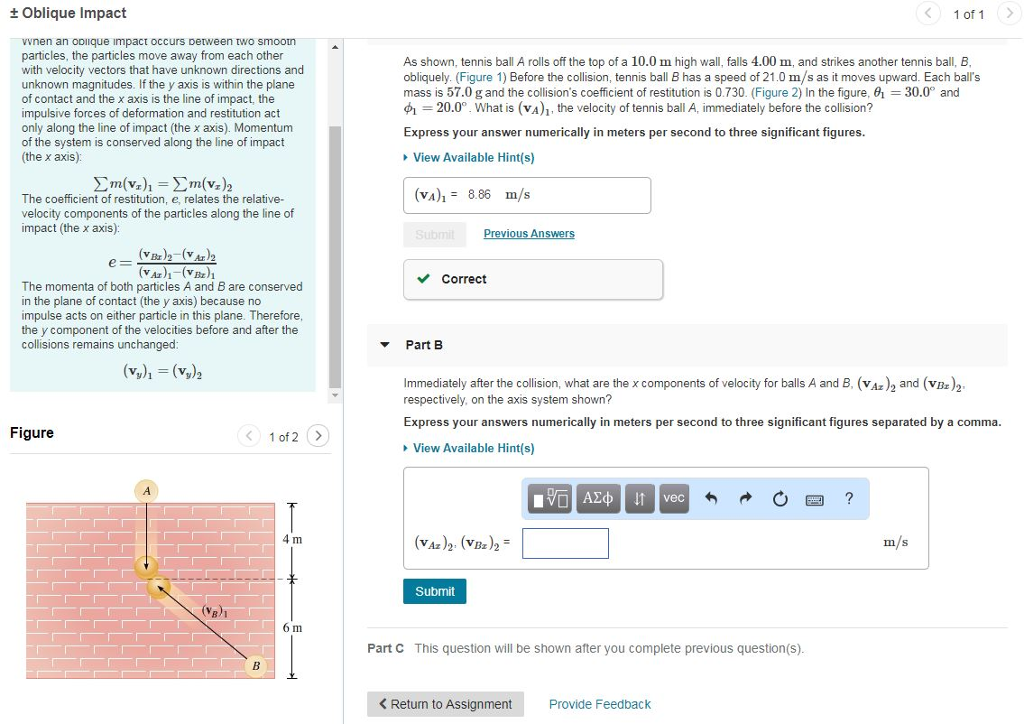 solved-oblique-impact-as-shown-tennis-ball-a-chegg