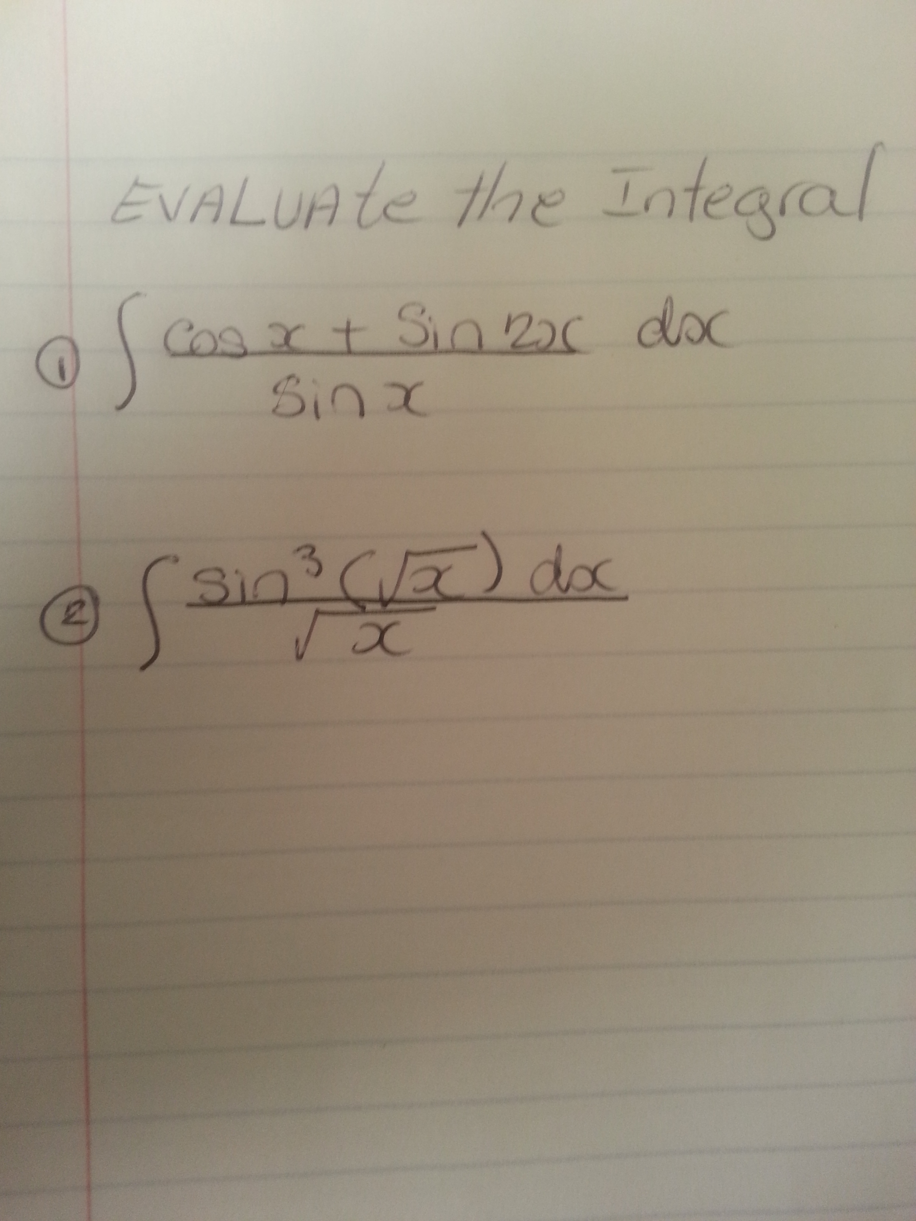 evaluate integration of cos root x upon root x dx