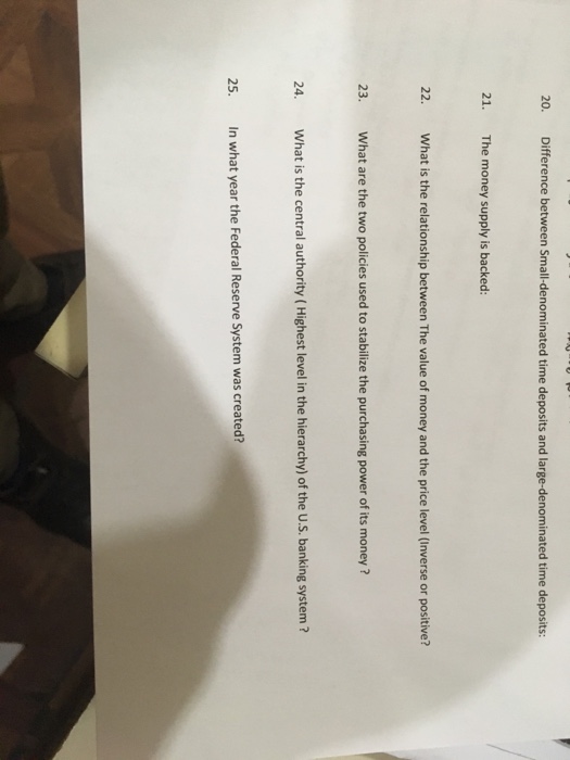 Solved Difference between Smalldenominated time deposits