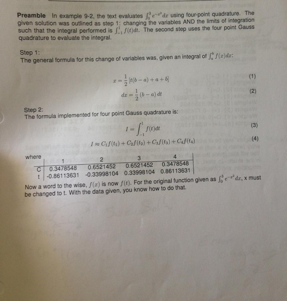 Solved Preamble In example 9-2, the text evaluates a e-3 dr | Chegg.com