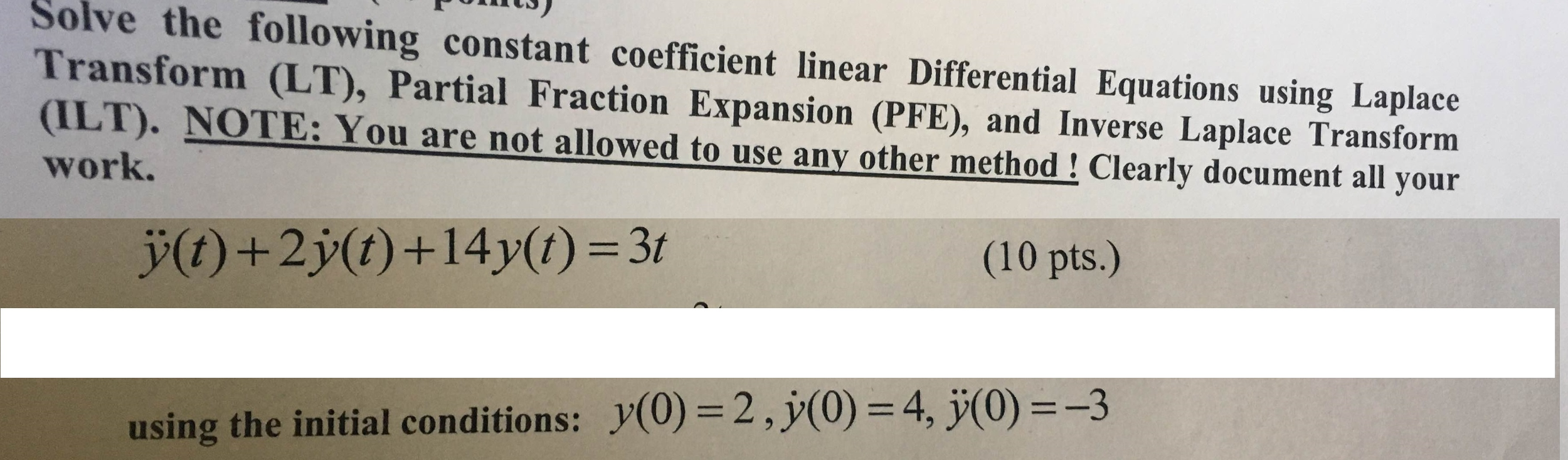 Solved Solve the following constant coefficient linear | Chegg.com