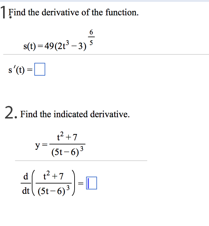 solved-1-find-the-derivative-of-the-function-s-t-49-2t-3-chegg