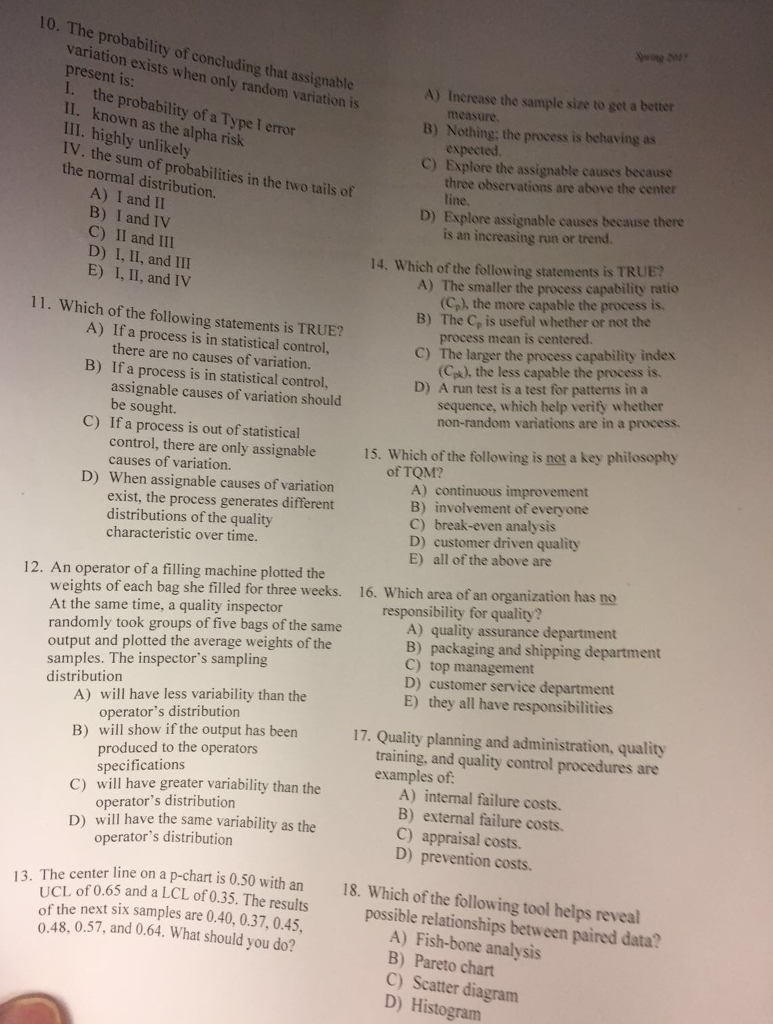 Solved The probability of concluding that assignable | Chegg.com