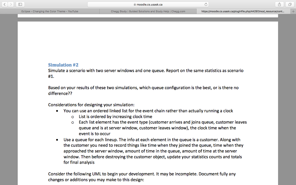 Solved Java will be using for this simulation. Please | Chegg.com