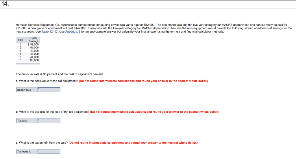 Solved 14 Hercules Exercise Equipment Co. purchased a