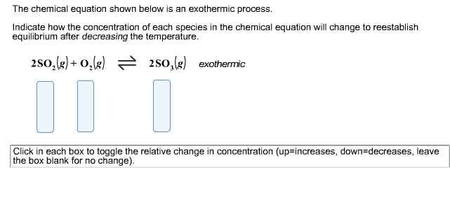 Solved The chemical equation shown below is an exothermic | Chegg.com