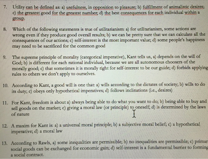 Solved Utility can be defined as usefulness, in opposition