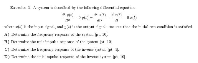 solved-a-system-is-described-by-the-following-differential-chegg