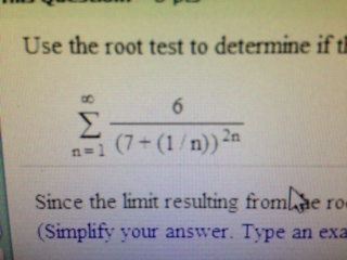 Solved Use root test to determine if series converges or | Chegg.com