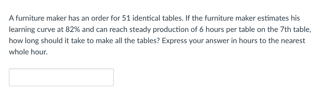 solved-a-furniture-maker-has-an-order-for-51-identical-chegg